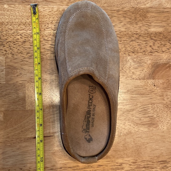 Tempur-Pedic Suede Leather Slippers ~ size S Small ~ Made in Italy - Picture 11 of 13